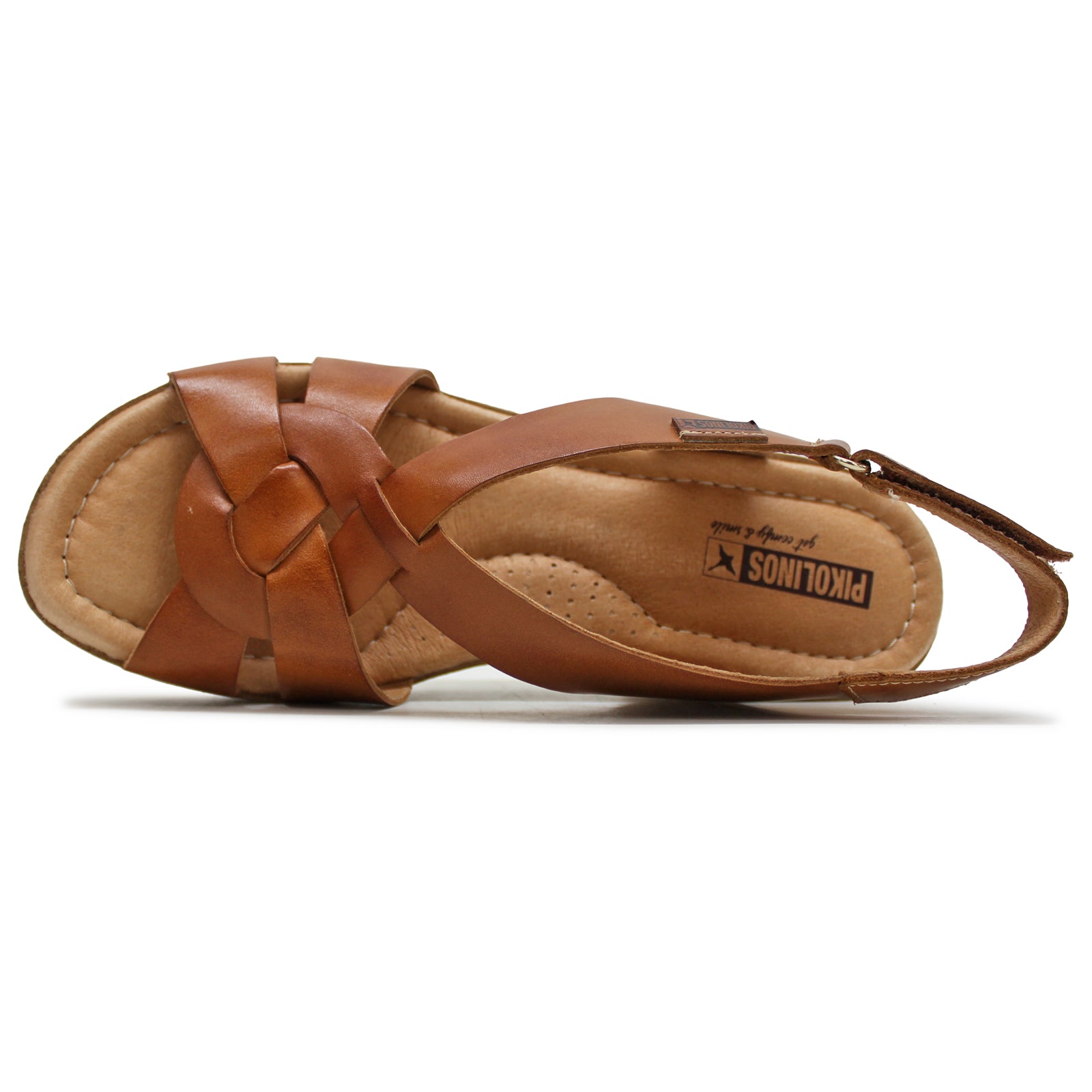 Pikolinos Arenales W3B-1518 W3B-1518 Leather Womens Sandals - Brandy - 38#color_brandy