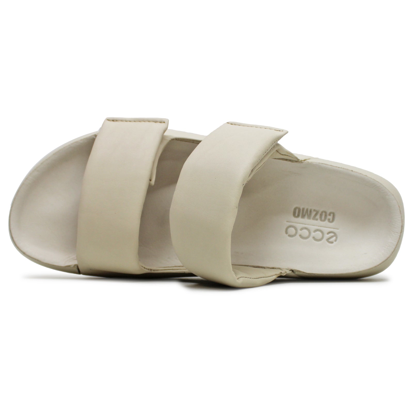 Ecco Cozmo PF 206663 206663-01378 Leather Womens Sandals - Limestone - 41#color_limestone