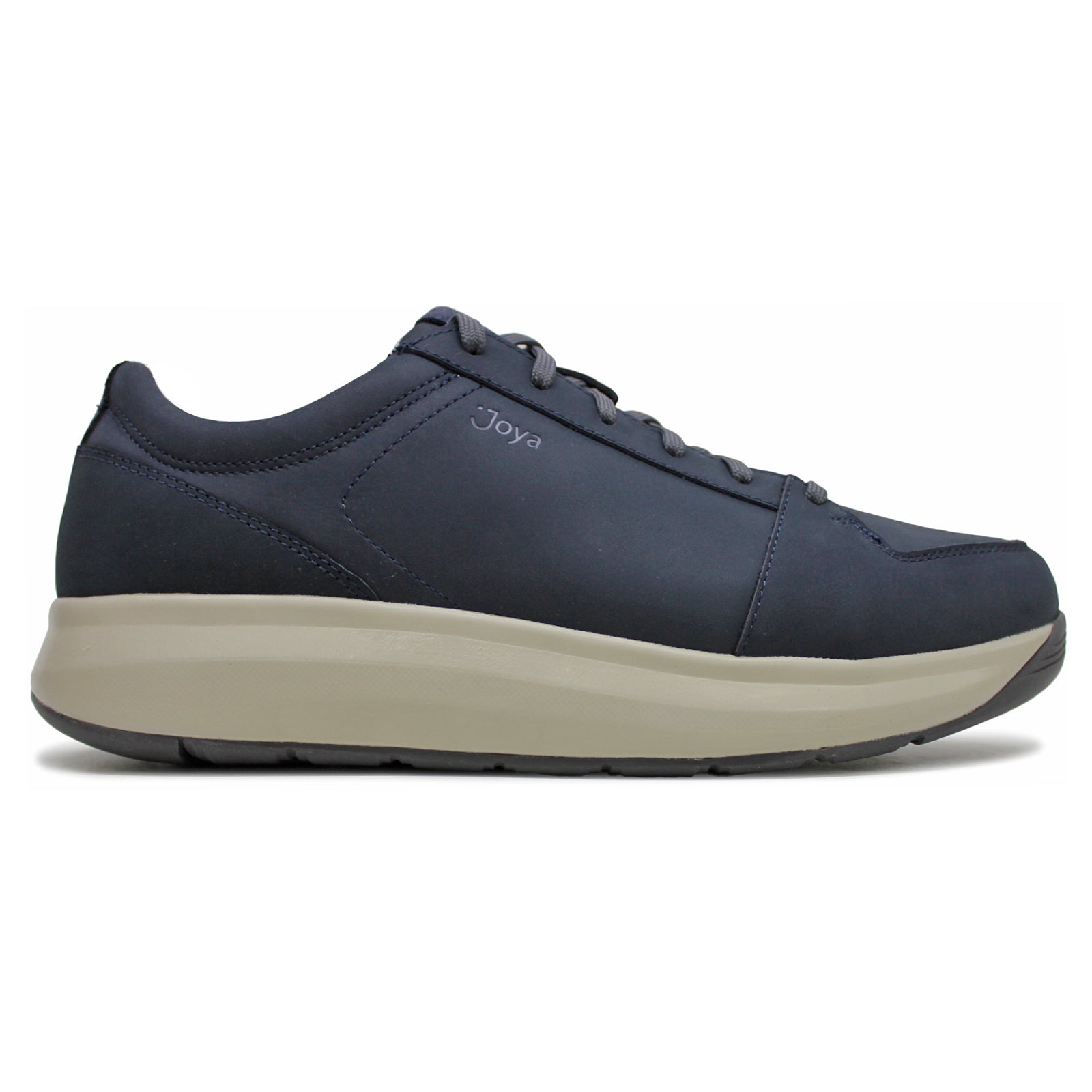 Joya Oliver JY528A Nubuck Leather Mens Trainers - Dark Blue - W - 8#color_dark blue