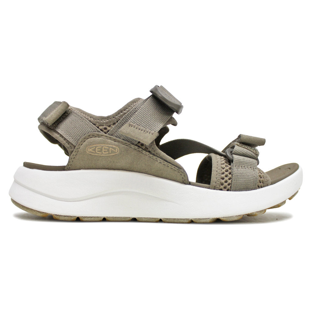 Keen Elle Sport Backstrap Synthetic Textile Womens Sandals#color_brindle star white