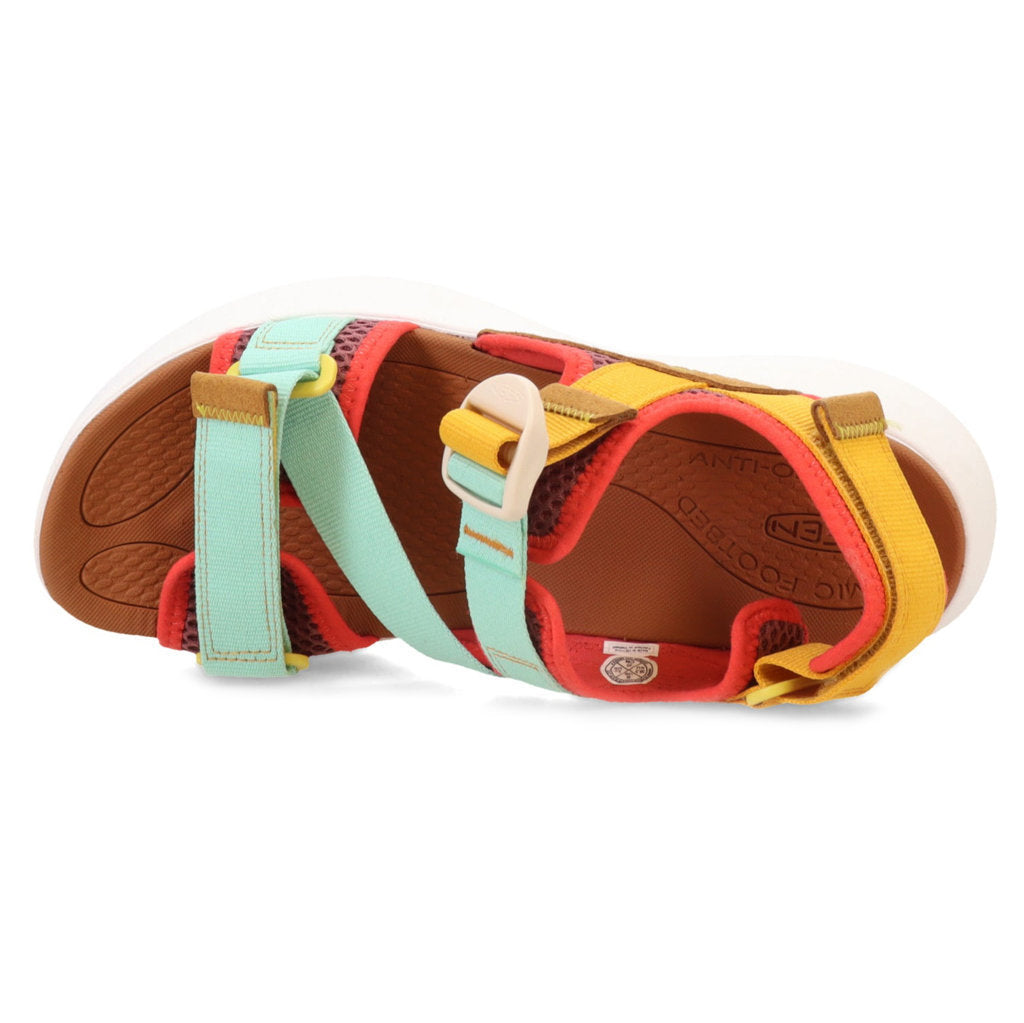 Keen Elle Sport Backstrap Synthetic Textile Womens Sandals#color_golden yellow lichen