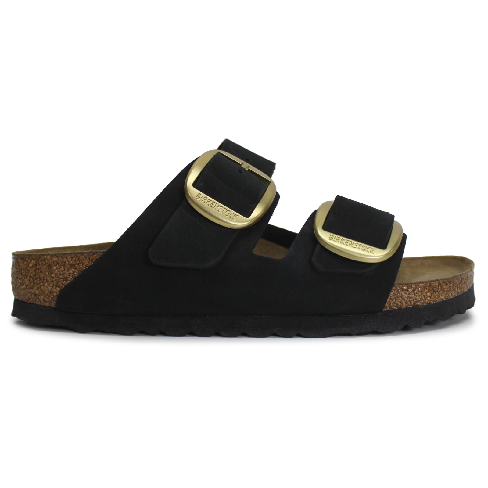 Birkenstock Arizona Big Buckle 1023239 Nubuck Leather Unisex Sandals - Black - 37#color_black