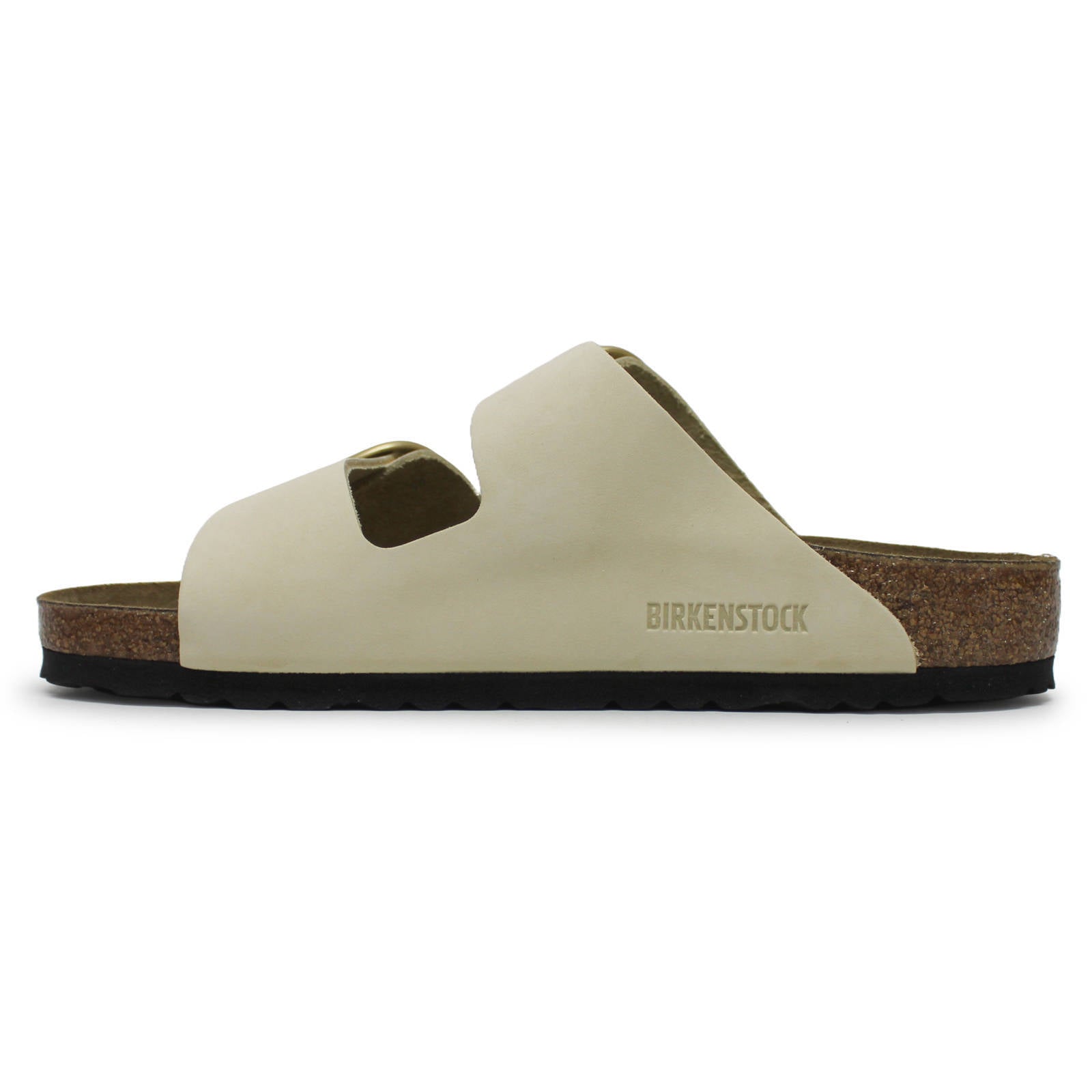 Birkenstock Arizona Big Buckle Nubuck Leather Unisex Sandals#color_Ecru