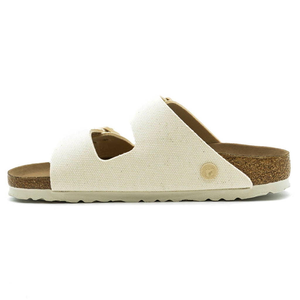 Birkenstock Arizona Rivet Logo Textile Unisex Sandals#color_eggshell