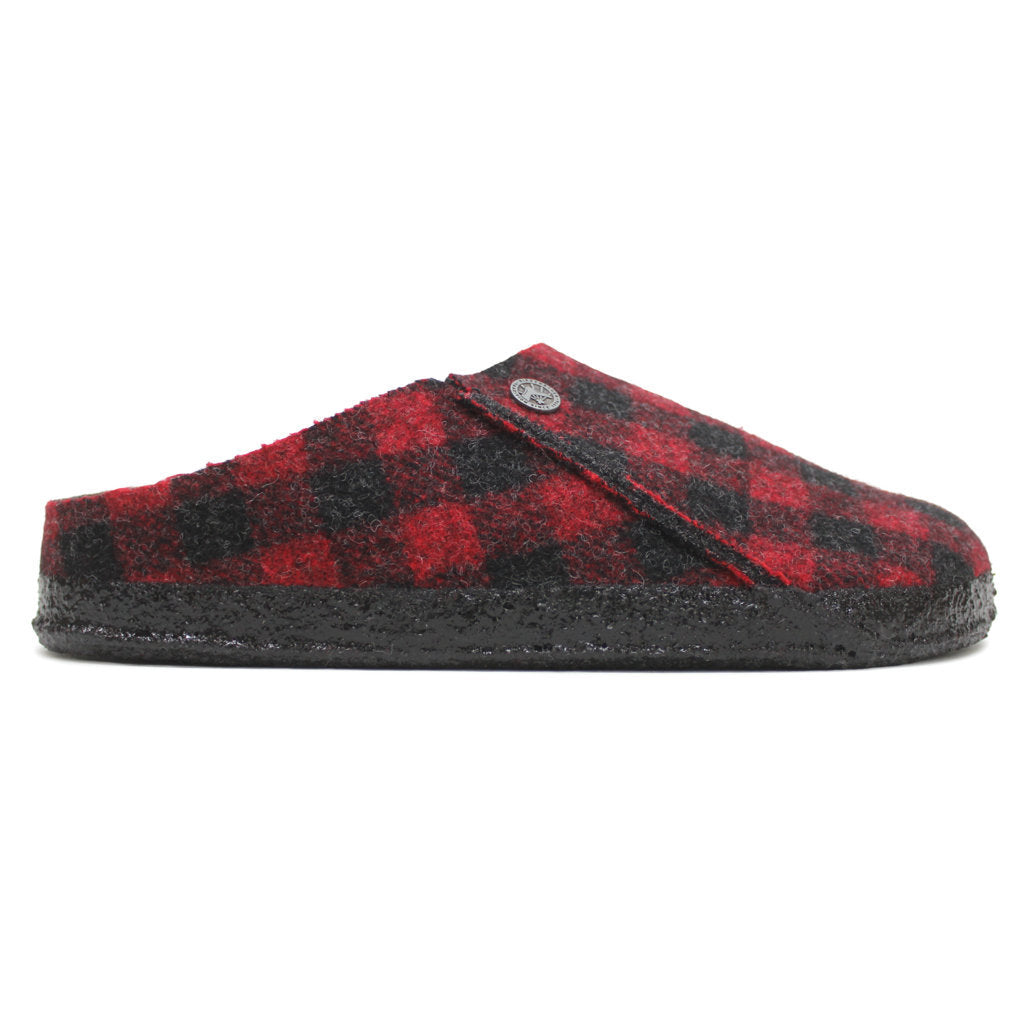 Birkenstock Zermatt Rivet Split Wool Unisex Sandals#color_plaid red