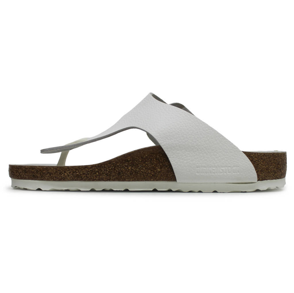 Birkenstock Gizeh Big Buckle Natural Leather Unisex Sandals#color_white