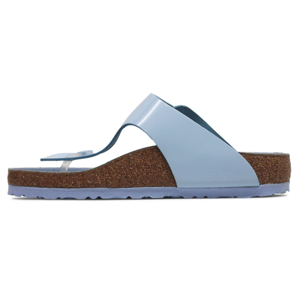 Birkenstock Gizeh Big Buckle Natural Leather Unisex Sandals#color_dusty blue