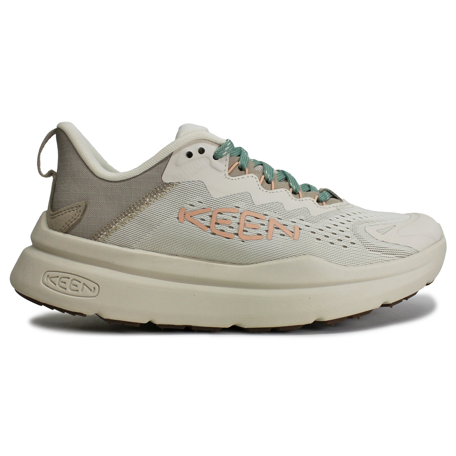 Keen WK450 1028918 Textile Synthetic Womens Trainers - Birch Peach Parfait - 38#color_birch peach parfait