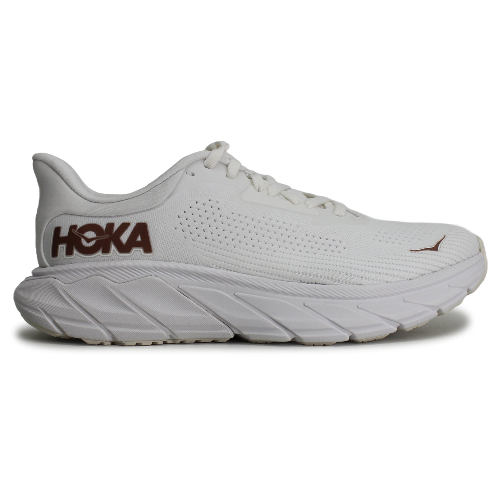 Hoka Arahi 7 1147851-BSG Textile Womens Trainers - Blanc De Blanc Rose Gold - 5#color_blanc de blanc rose gold