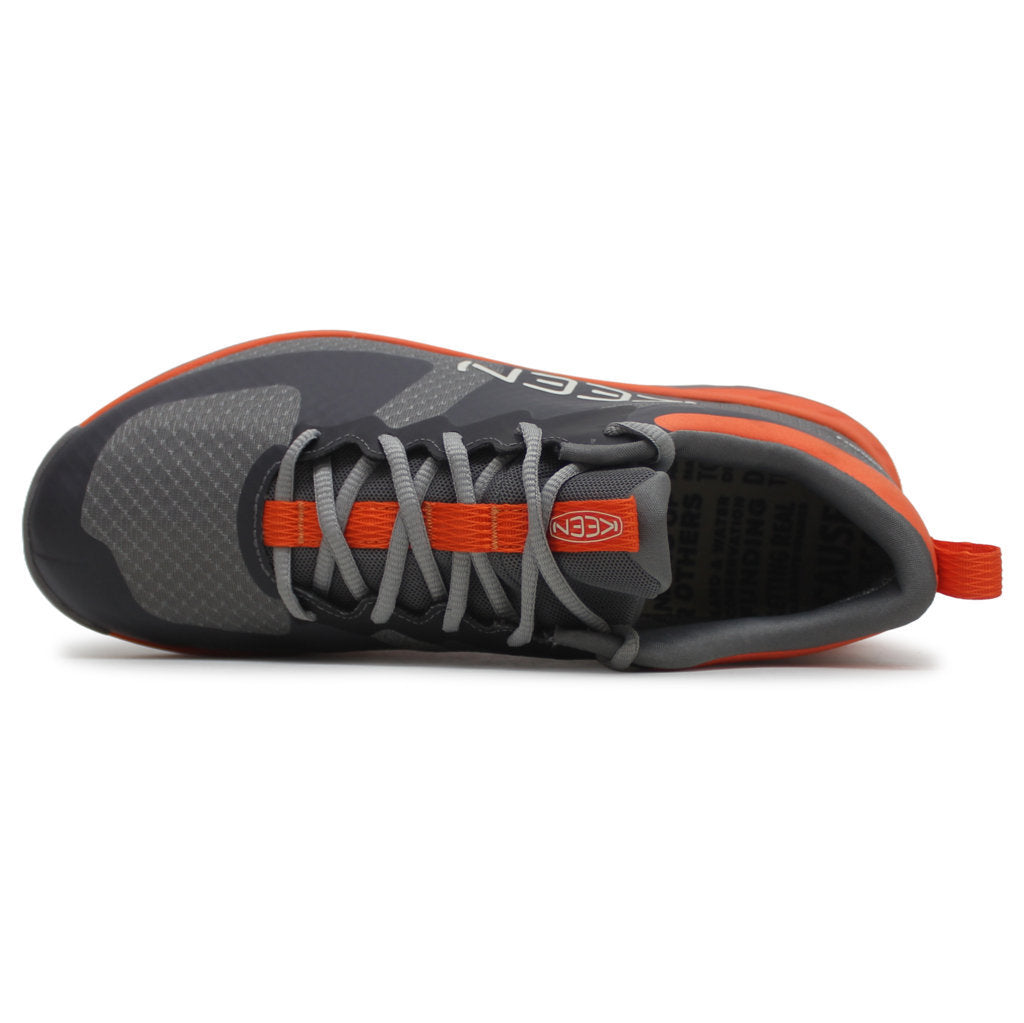 Keen Versacore WP Textile Synthetic Mens Trainers#color_steel grey scarlet ibis