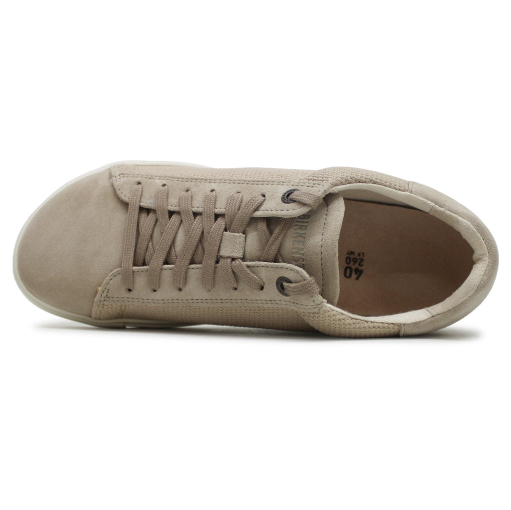 Birkenstock Bend Low Suede Textile Unisex Trainers#color_sandcastle