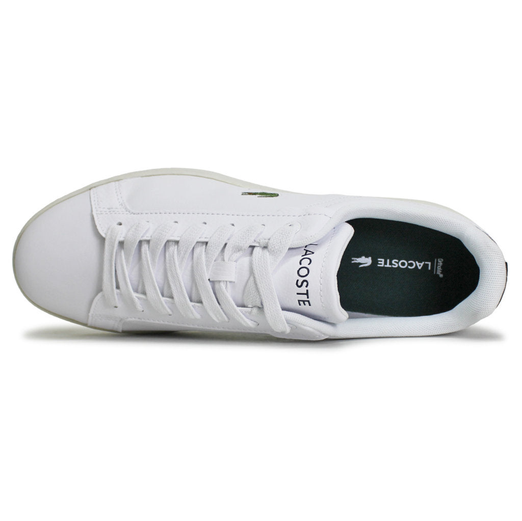 Lacoste Carnaby Pro Leather Synthetic Mens Trainers#color_white dark green