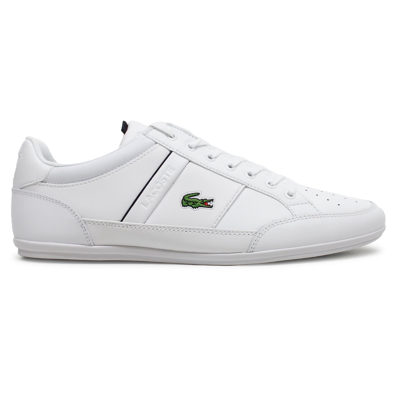 Lacoste Chaymon 7-42CMA0014147 Leather Synthetic Mens Trainers - White Black - 43#color_white black