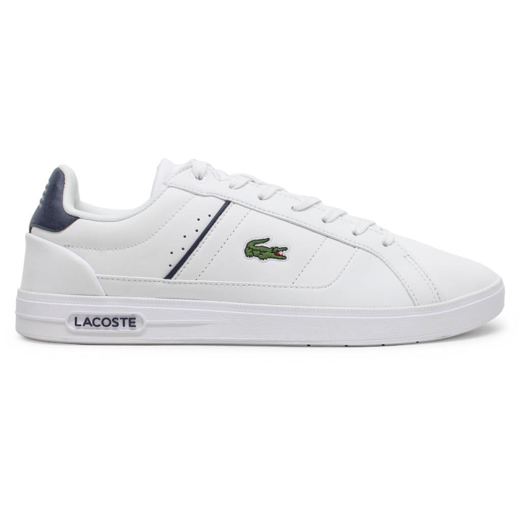 Lacoste Europa Pro Leather Synthetic Mens Trainers#color_white navy