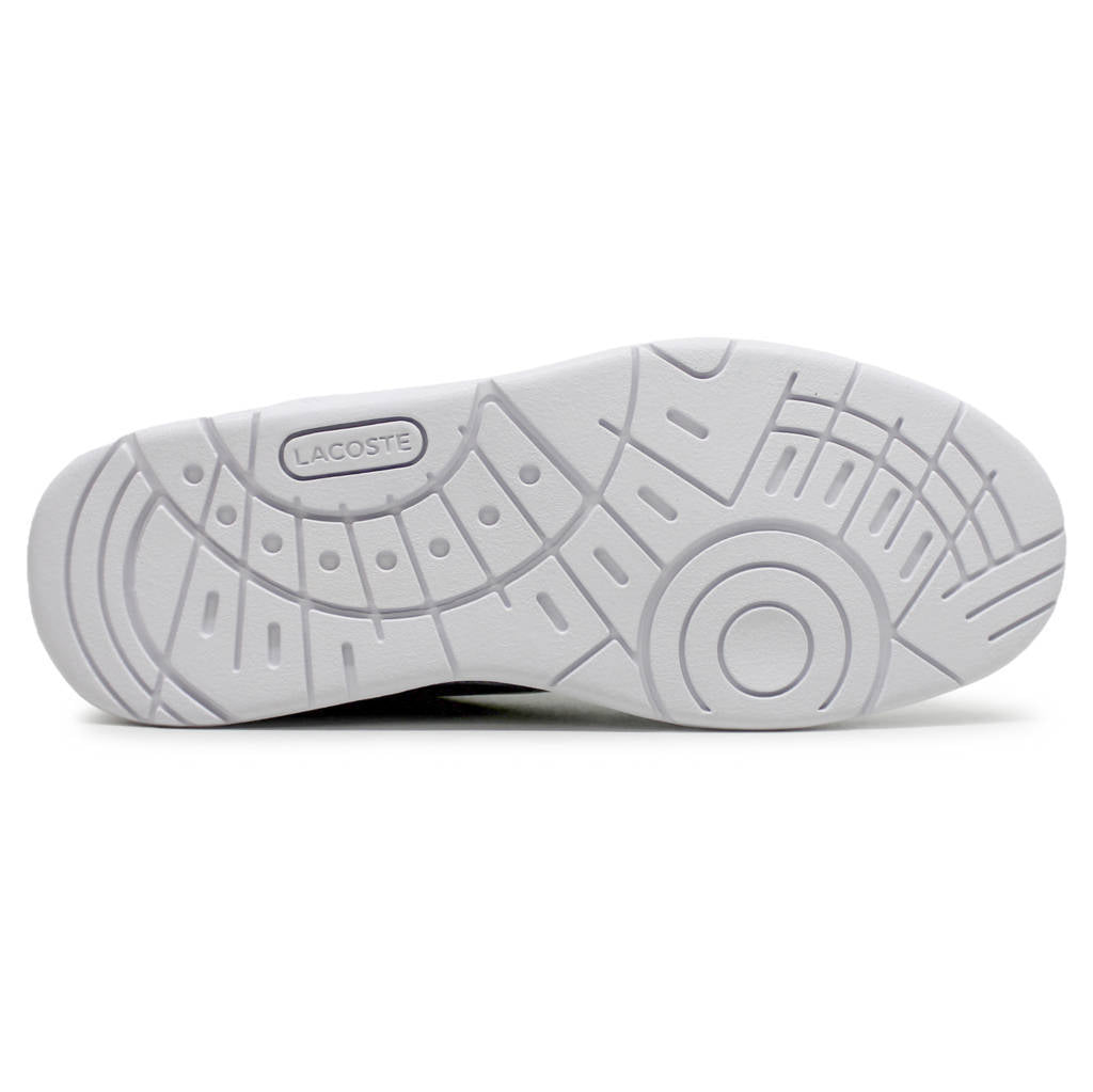 Lacoste T Clip Leather Synthetic Womens Trainers#color_white white