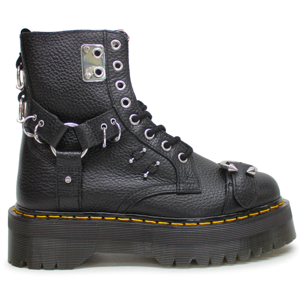 Dr. Martens Jadon HDW Milled Nappa Leather Unisex Boots#color_black