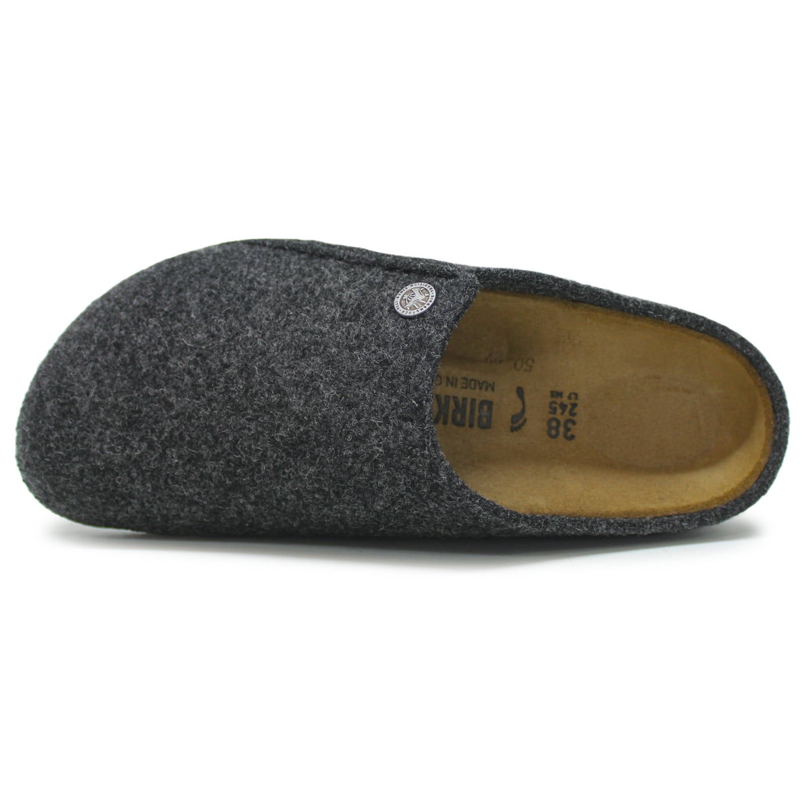 Birkenstock Zermatt Rivet Wool Felt Unisex Sandals#color_Anthracite