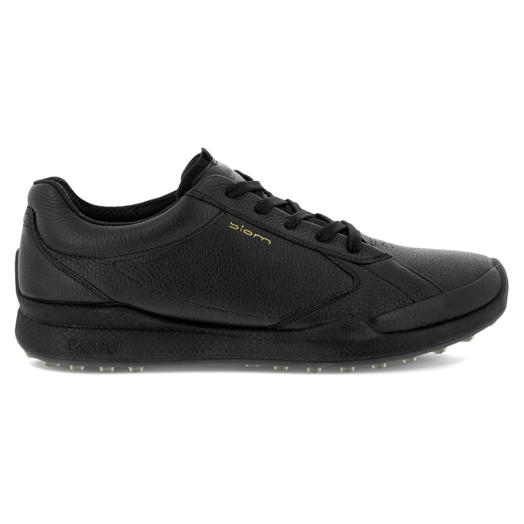 Ecco Golf Biom Hybrid Full Grain Leather Mens Trainers#color_black