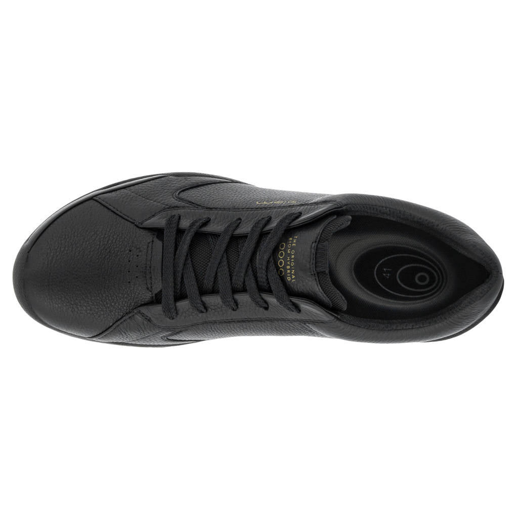 Ecco Golf Biom Hybrid Full Grain Leather Mens Trainers#color_black