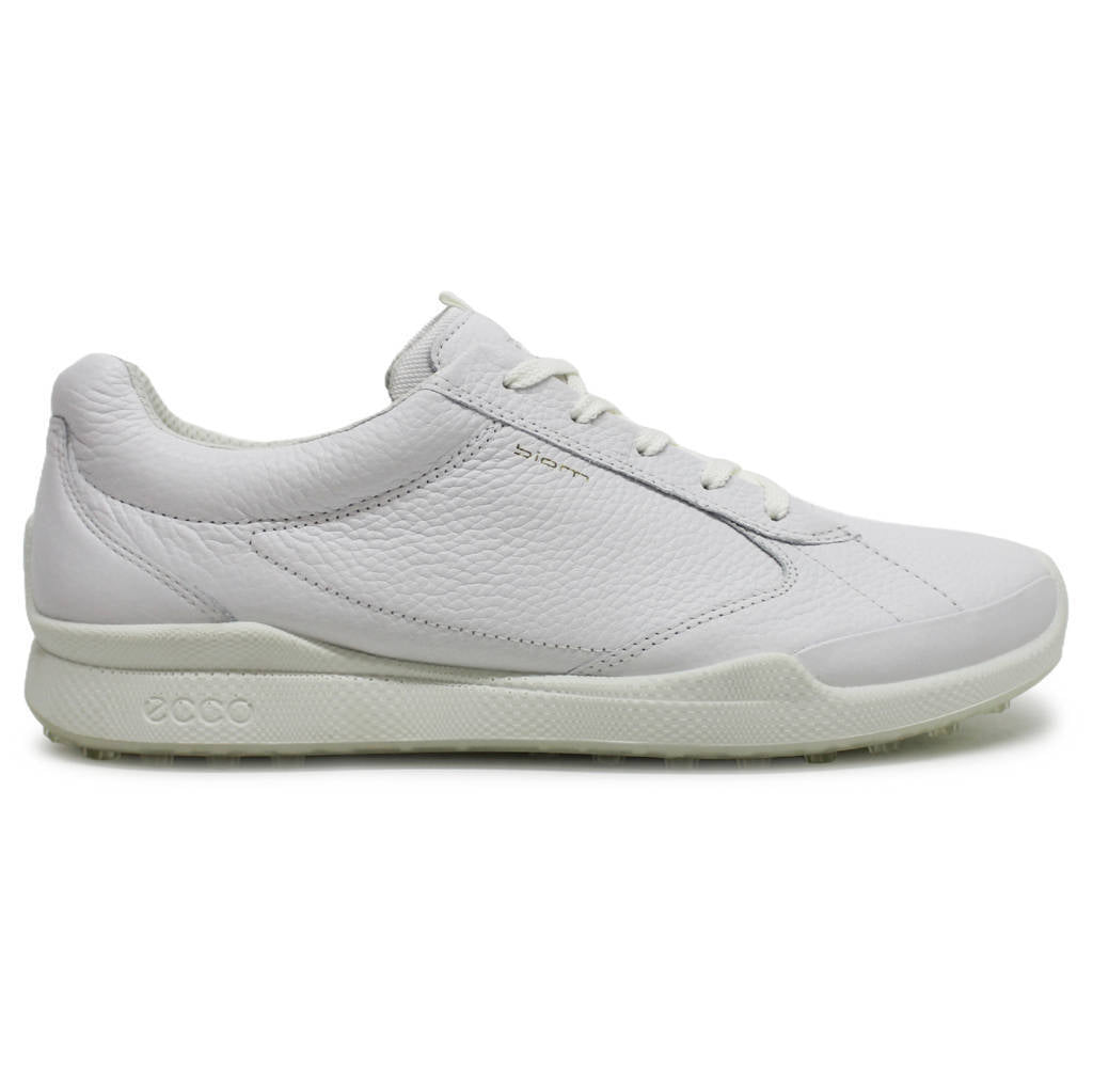 Ecco Golf Biom Hybrid Full Grain Leather Mens Trainers#color_white