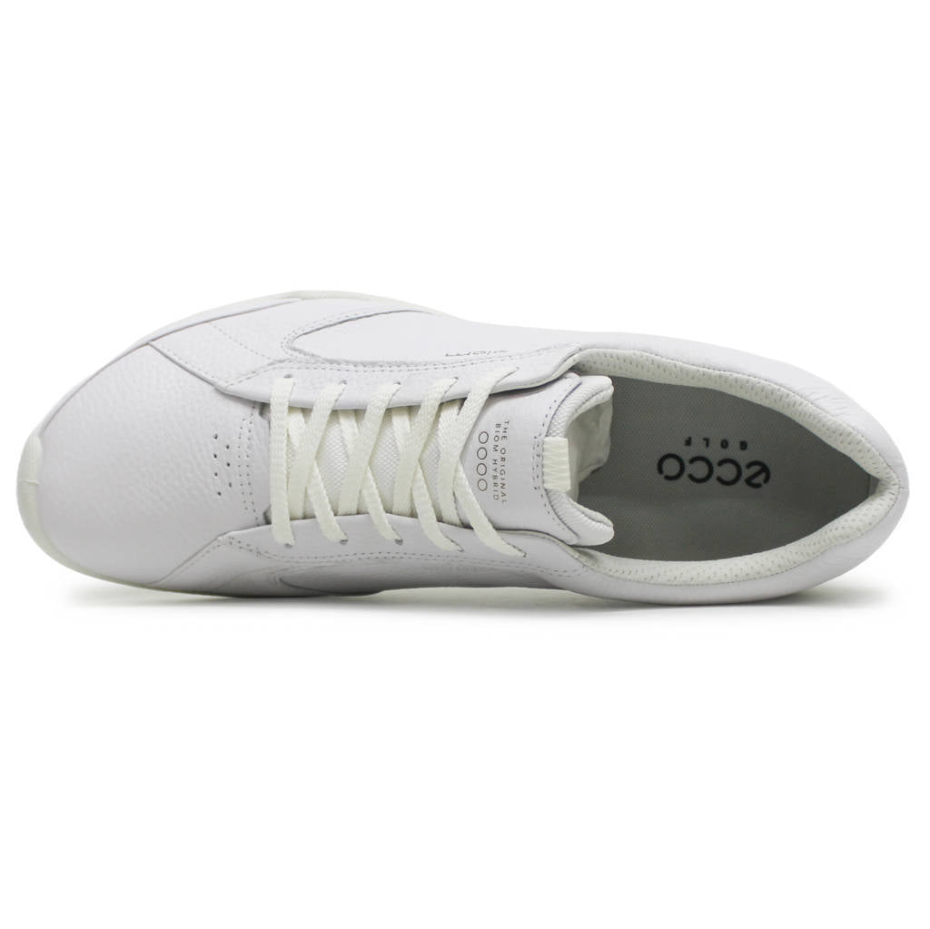 Ecco Golf Biom Hybrid Full Grain Leather Mens Trainers#color_white