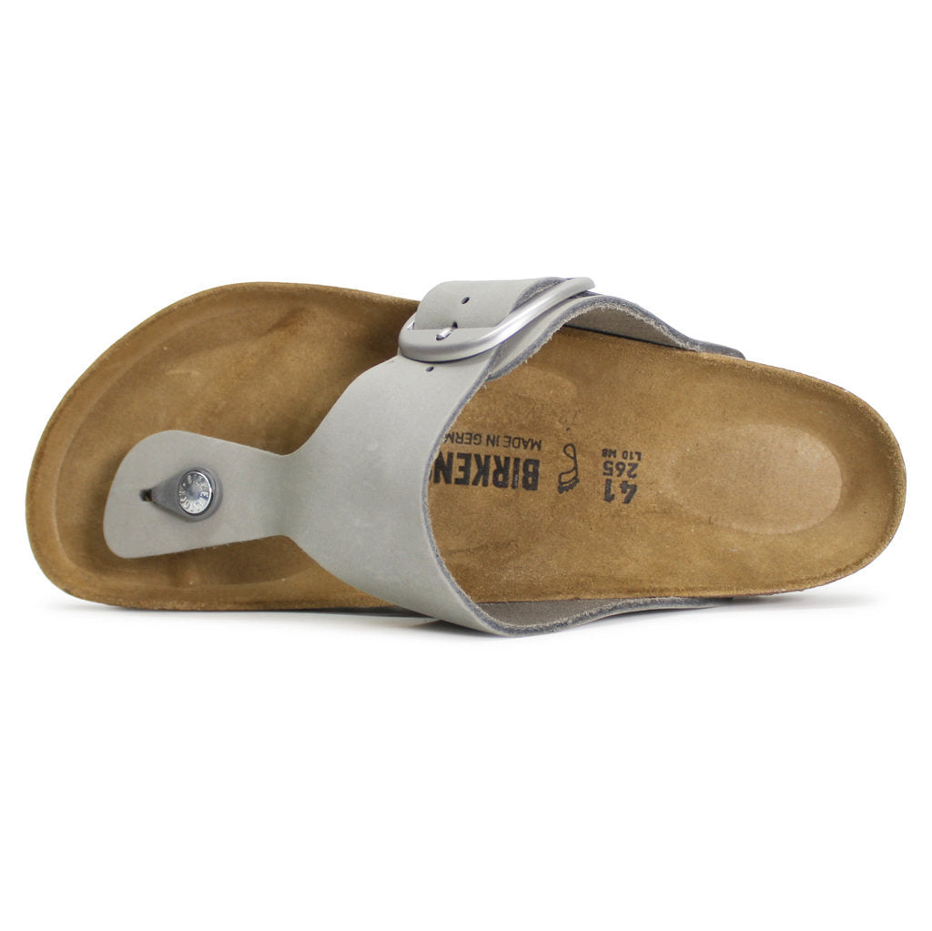 Birkenstock Gizeh Big Buckle Nubuck Leather Unisex Sandals#color_dove gray