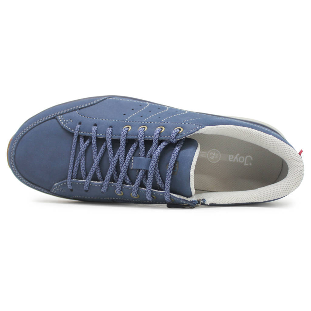 Joya Moscow Zip Leather Mens Trainers#color_blue