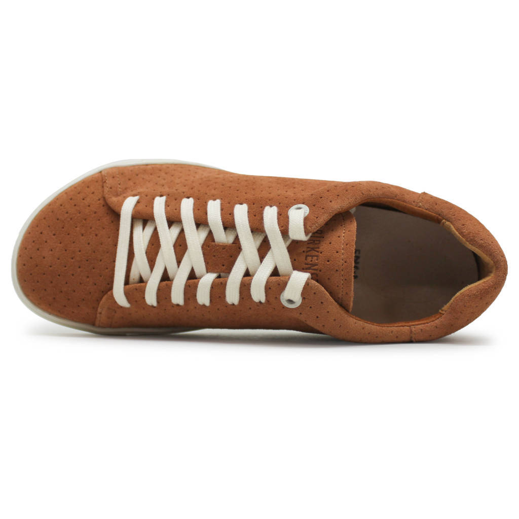 Birkenstock Bend Low Dotted Suede Leather Unisex Trainers#color_burnt orange