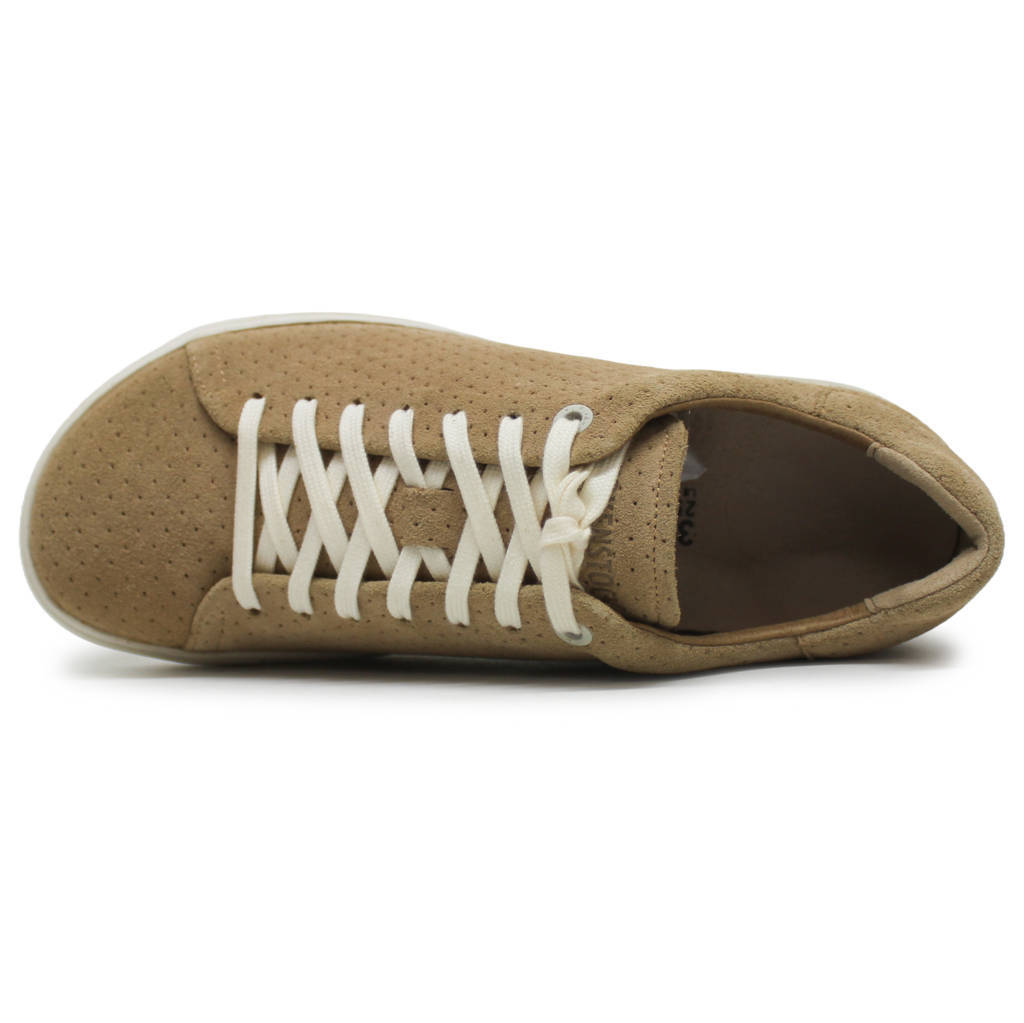 Birkenstock Bend Low Dotted Suede Leather Unisex Trainers#color_new beige