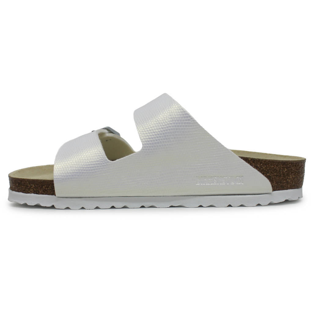 Birkenstock Arizona BS Birko-Flor Embossed Unisex Sandals#color_shiny lizard white