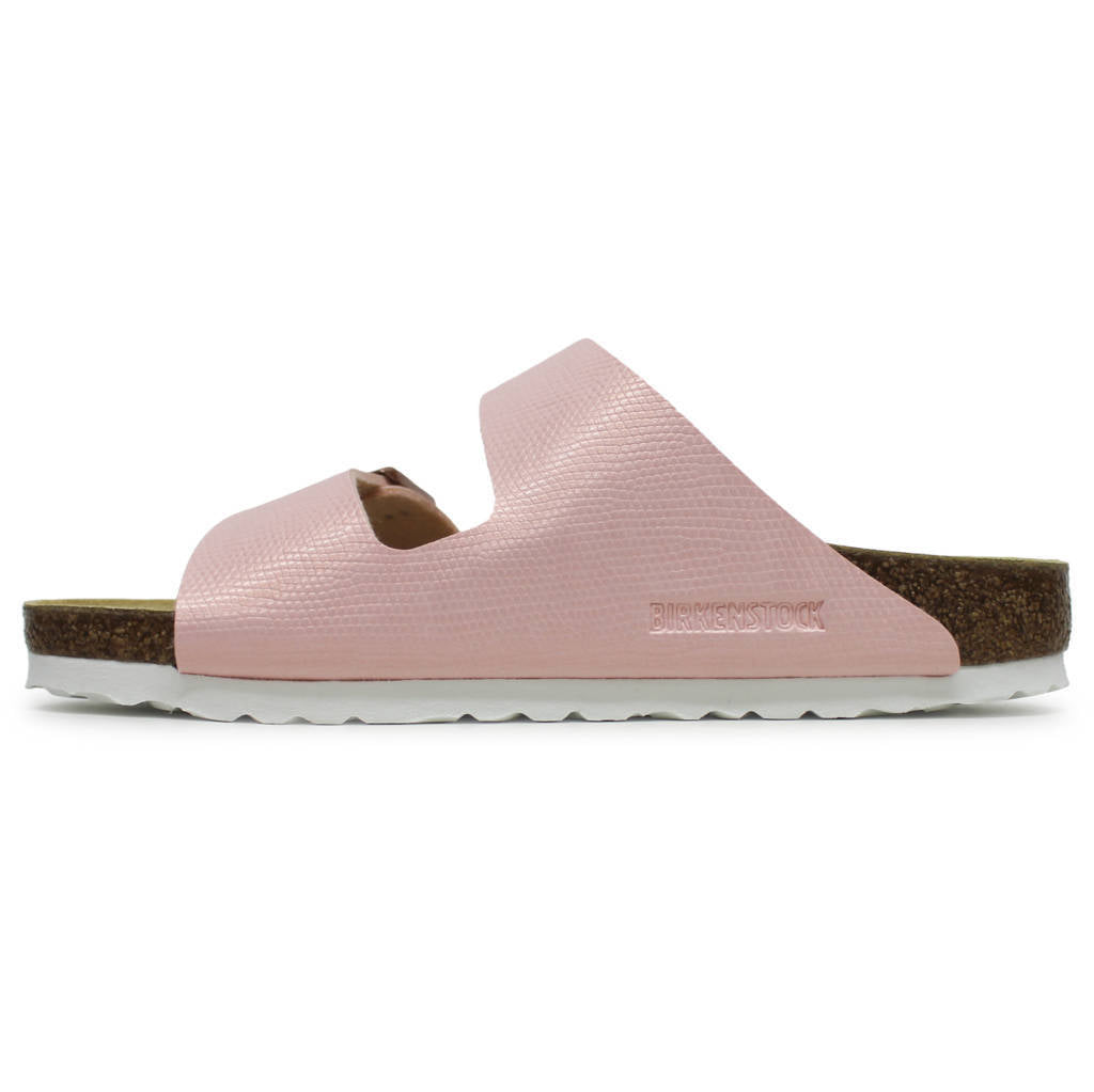 Birkenstock Arizona BS Birko-Flor Embossed Unisex Sandals#color_shiny lizard light rose