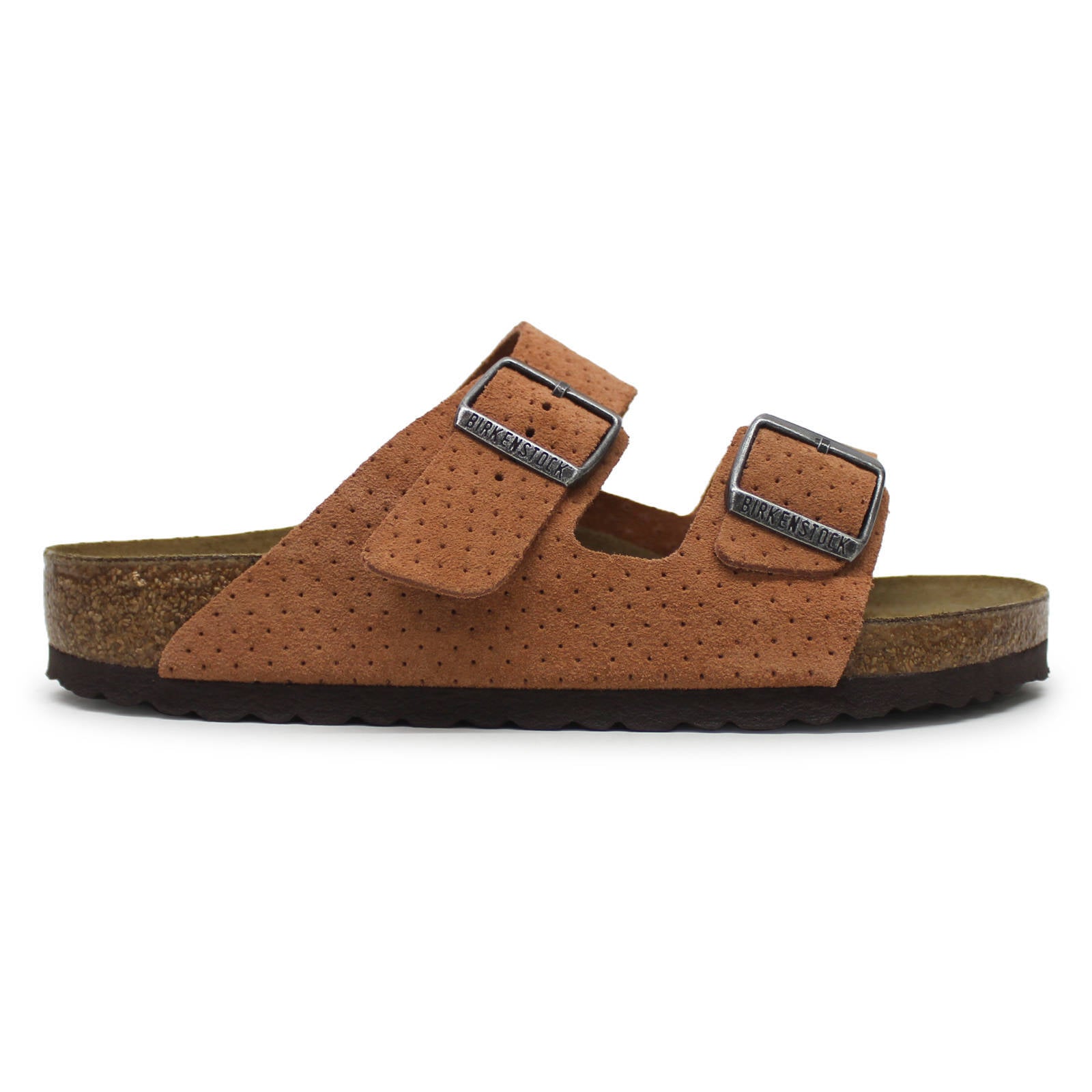 Birkenstock Arizona BS Suede Embossed Unisex Sandals#color_Emboss Dots Burnt Orange