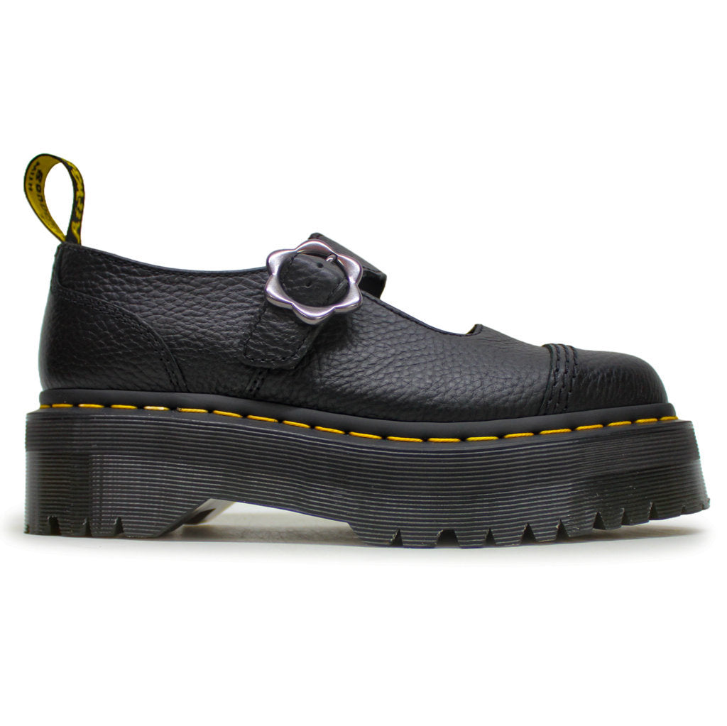 Dr. Martens Addina Flower Milled Nappa Leather Womens Shoes#color_black