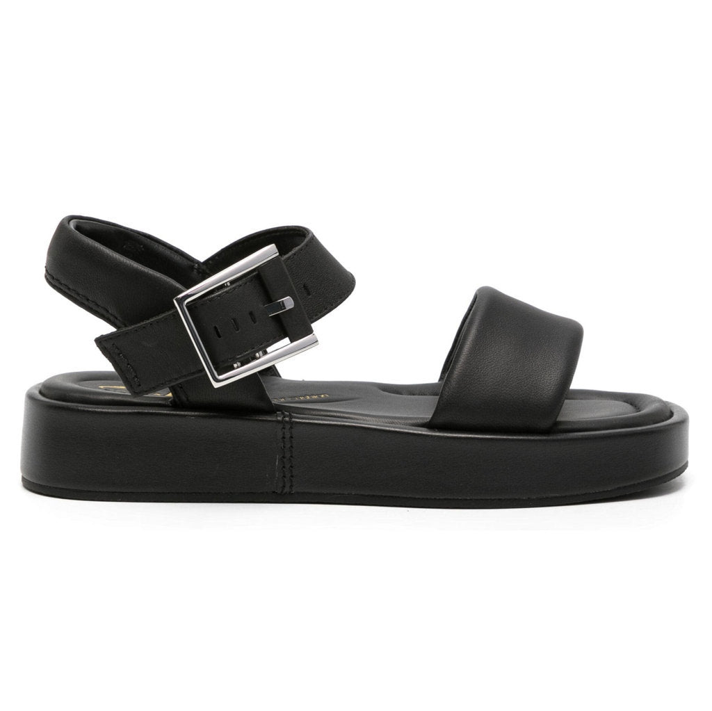 Clarks Alda Strap Leather Women's Sandals#color_black