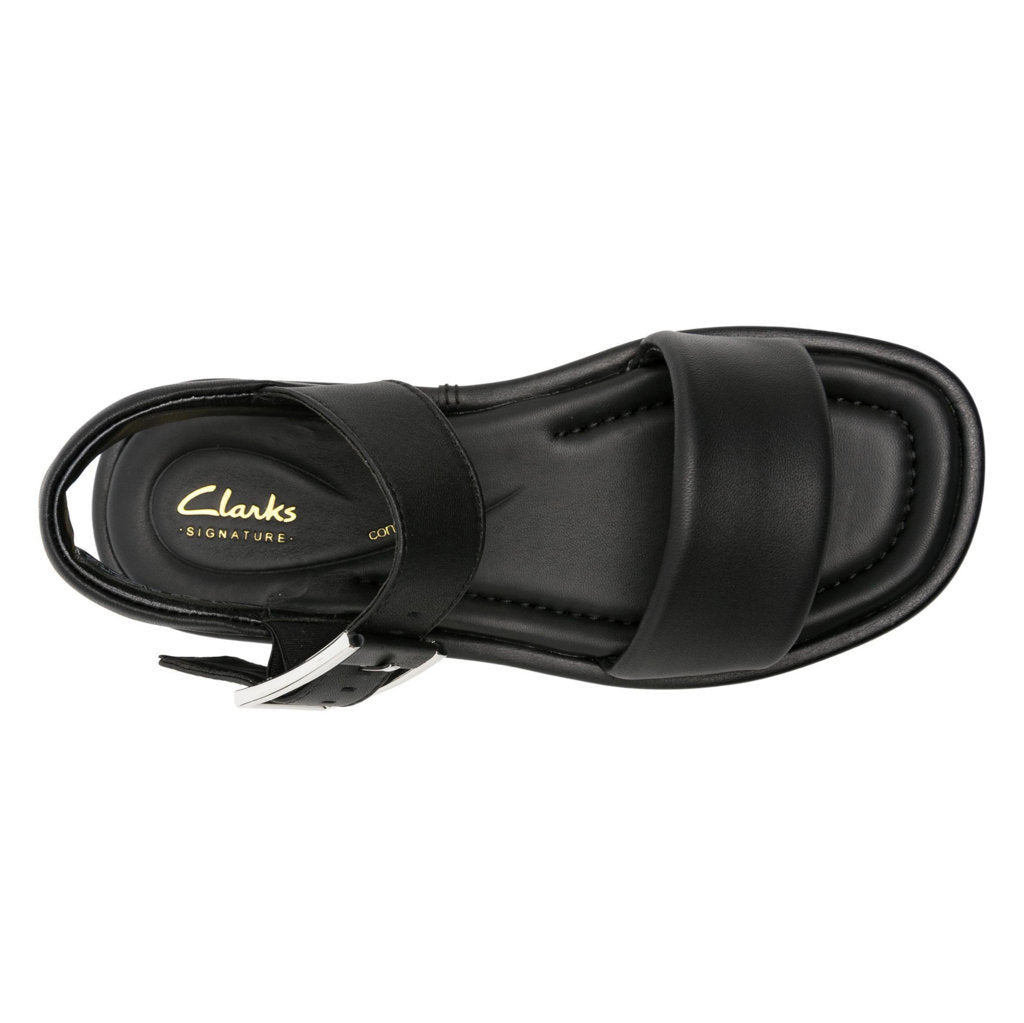 Clarks Alda Strap Leather Women's Sandals#color_black