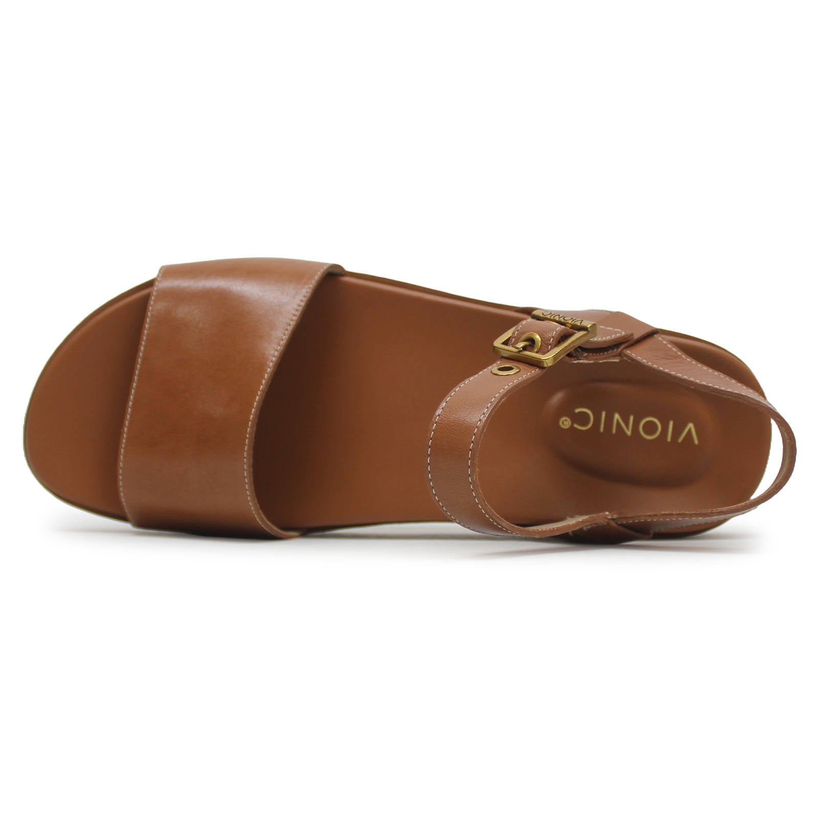 Vionic Jamie Leather Womens Sandals#color_tan