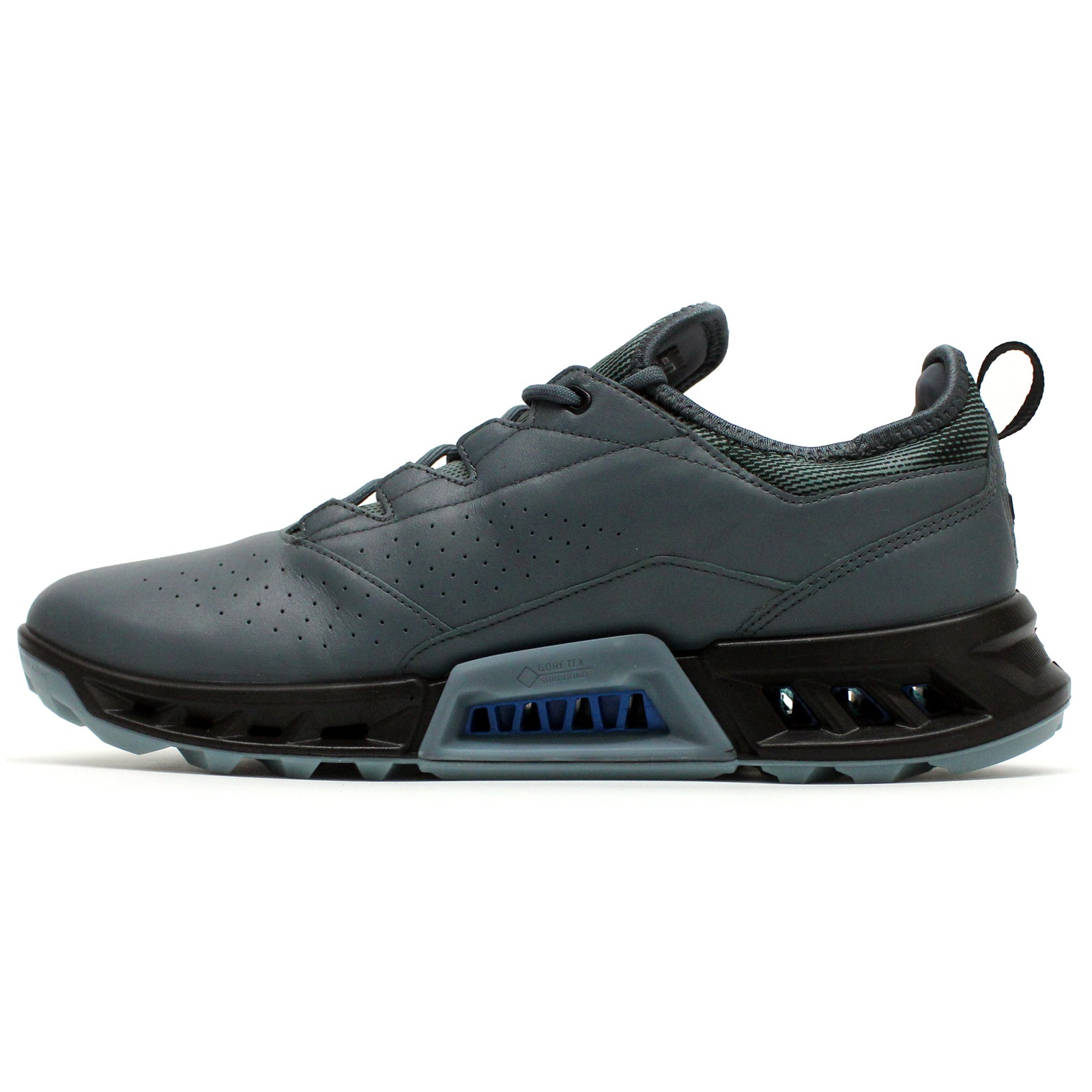 Ecco Golf Biom C4 Leather Textile Mens Trainers#color_pavement dallage