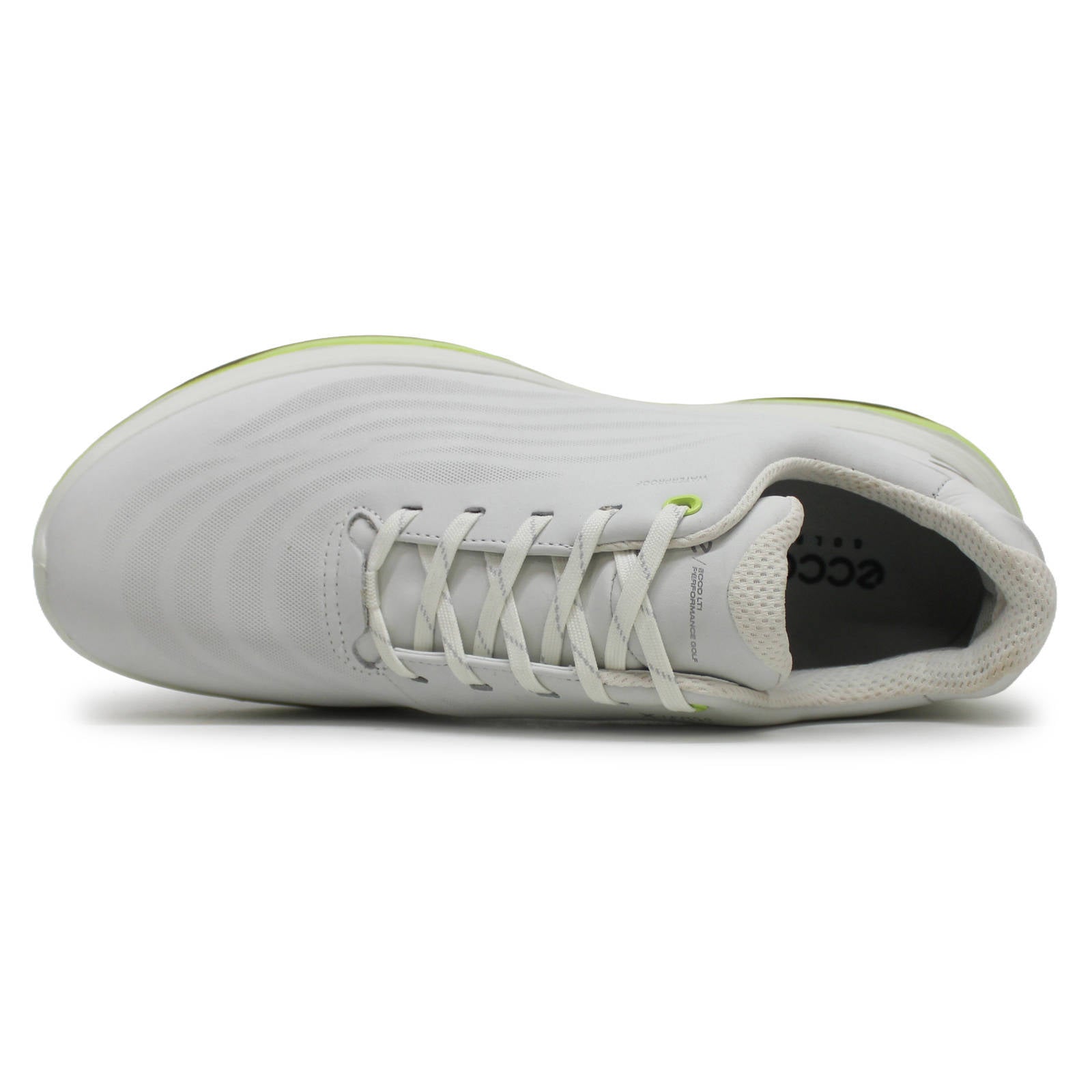 Ecco Golf LT1 Leather Mens Trainers#color_white