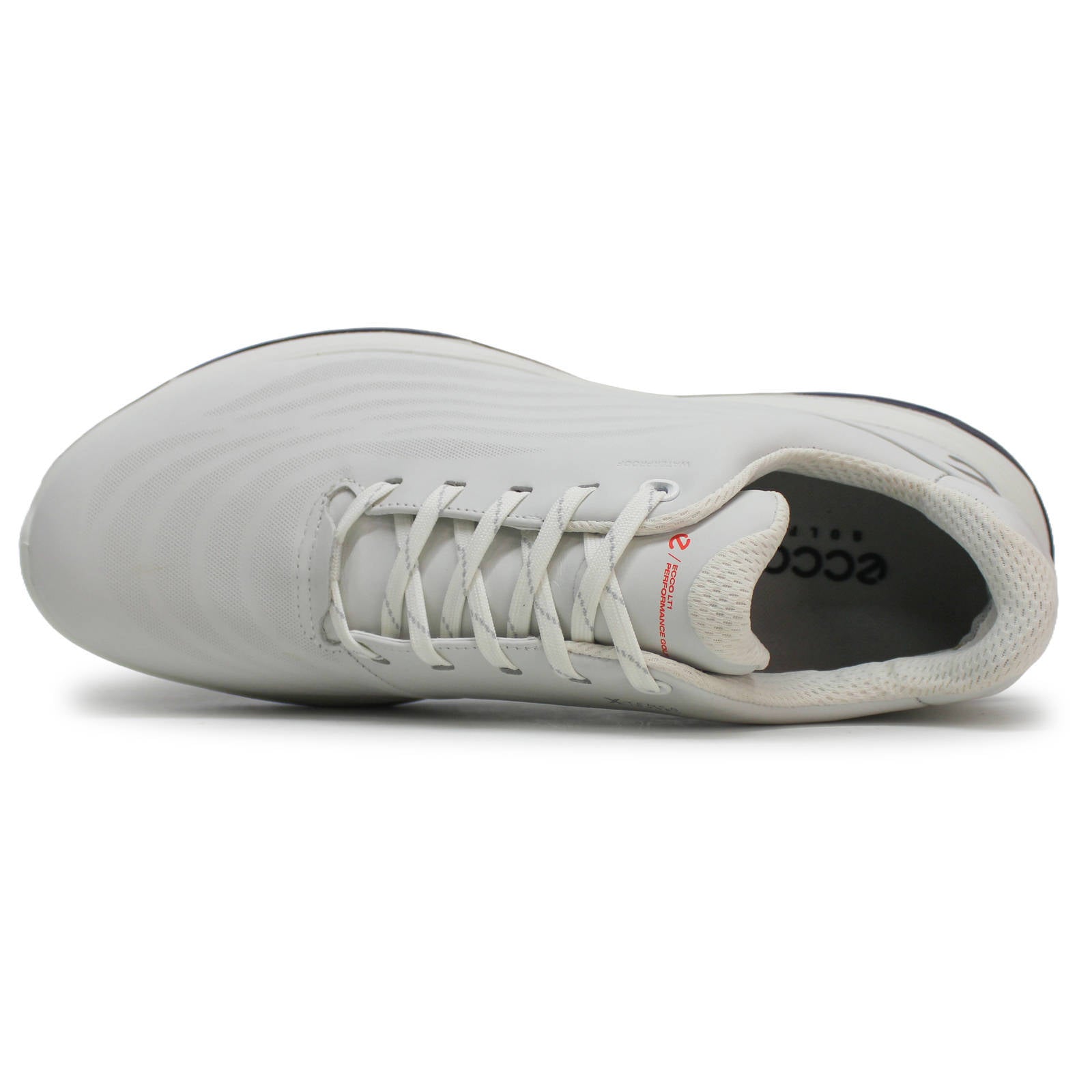 Ecco Golf LT1 Leather Mens Trainers#color_white white