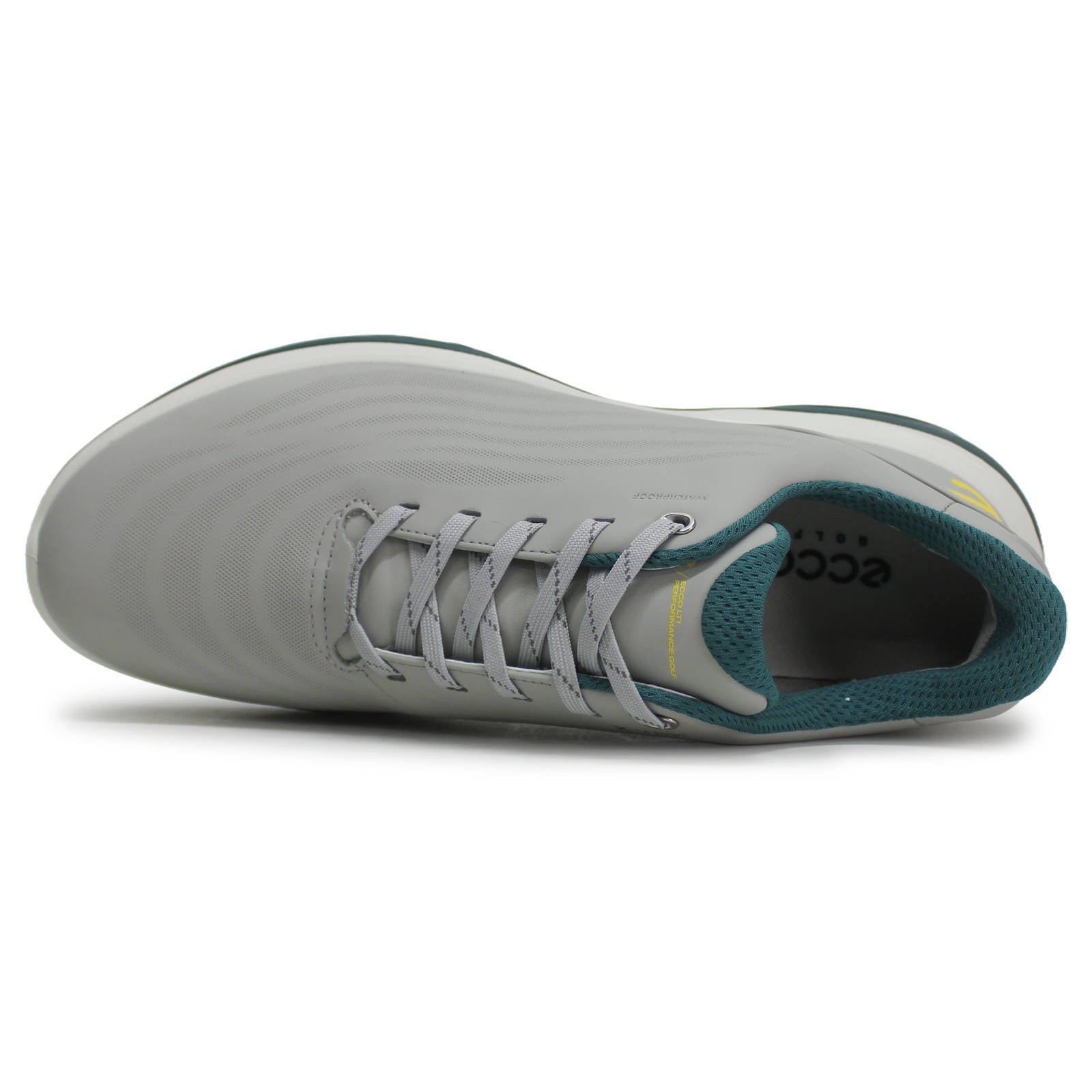 Ecco Golf LT1 Leather Mens Trainers#color_concrete