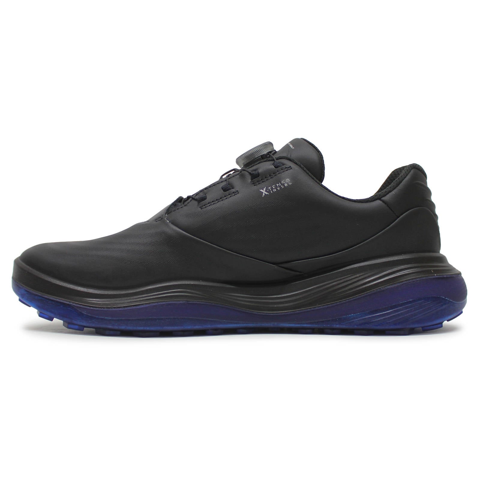 Ecco Golf LT1 132274 Leather Mens Trainers#color_black