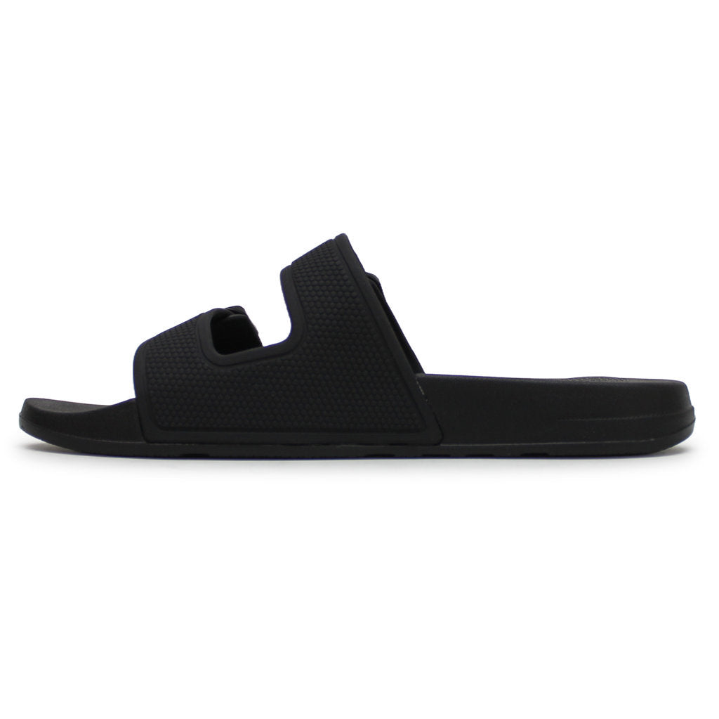 FitFlop Iqushion Two Bar Buckle Synthetic Womens Sandals#color_all black