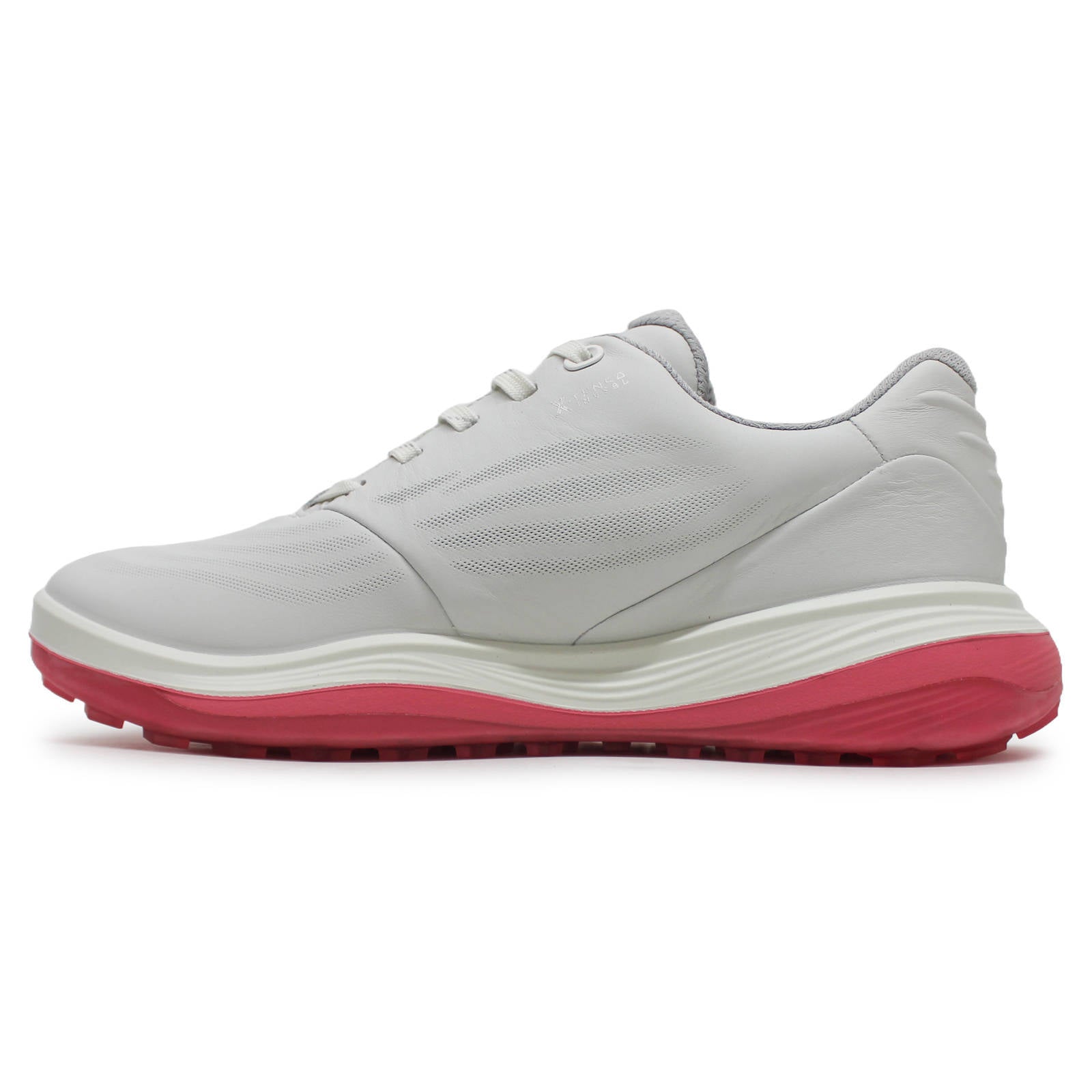 Ecco Golf LT1 Leather Womens Trainers#color_white bubblegum