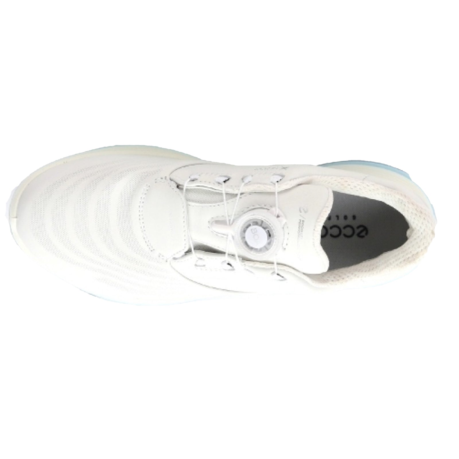 Ecco Golf LT1 132763 Leather Womens Trainers#color_white