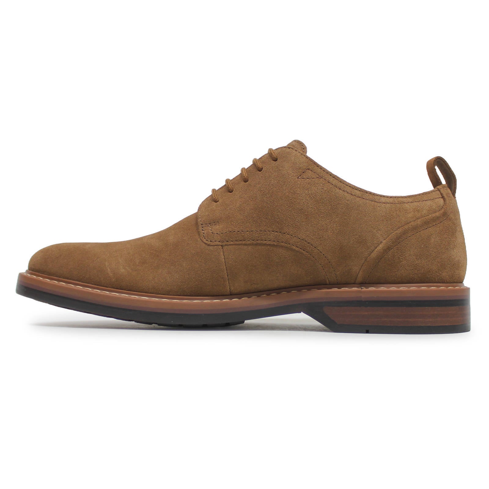 Clarks Aldwin Lace Suede Mens Shoes#color_cola