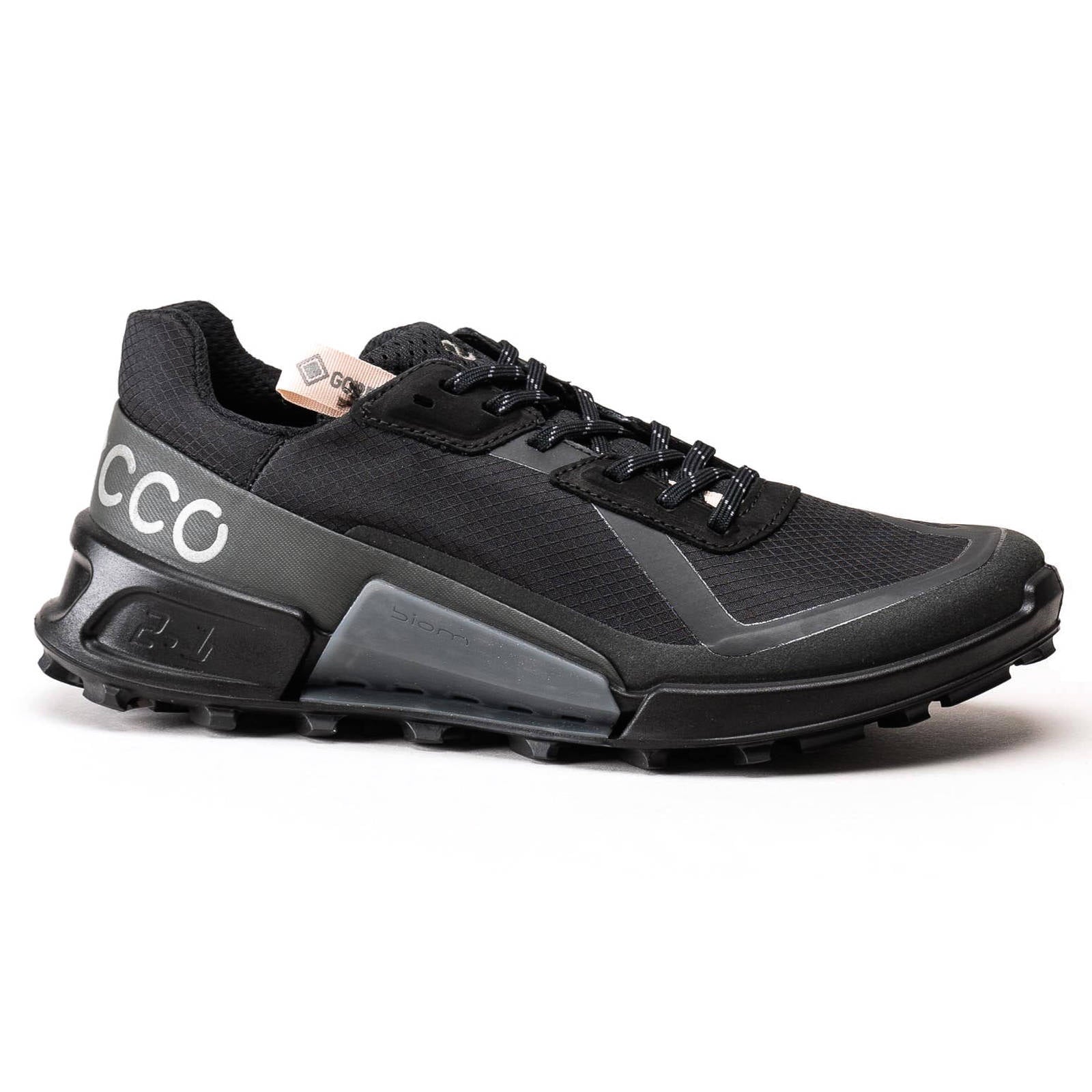 Ecco Biom 2.1 X Country Leather Textile Womens Trainers#color_black dark shadow