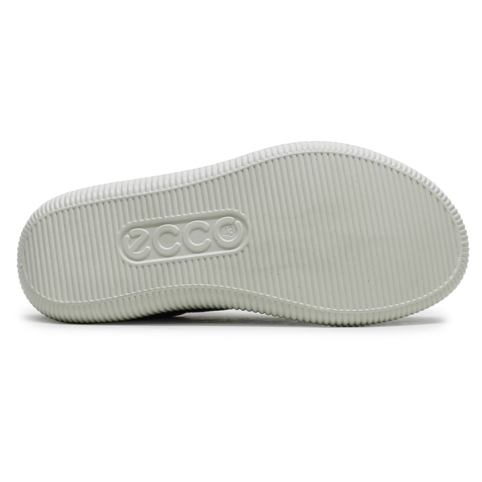 Ecco Soft Zero Leather Mens Shoes#color_White Shadow White