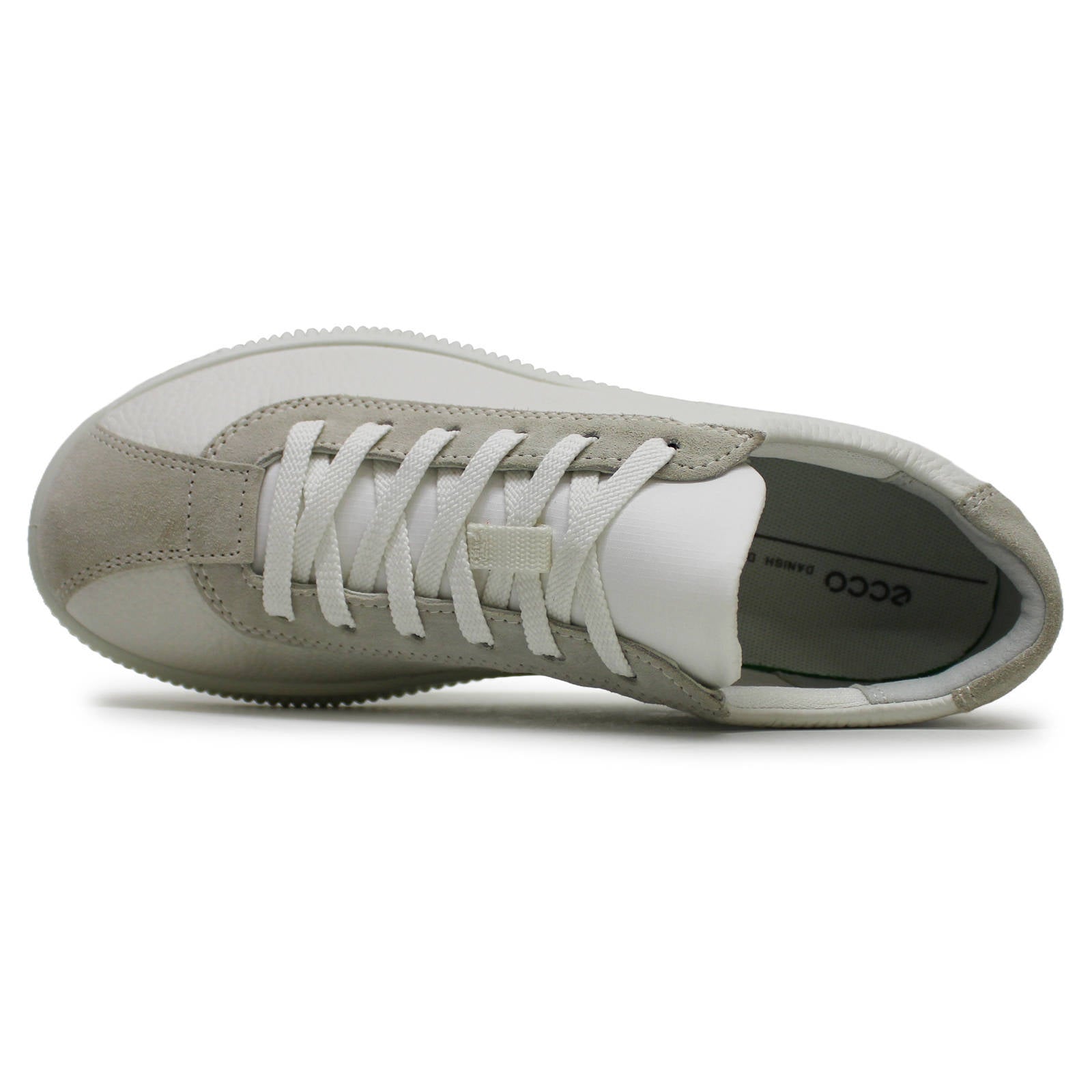 Ecco Soft Zero Leather Womens Shoes#color_white shadow white