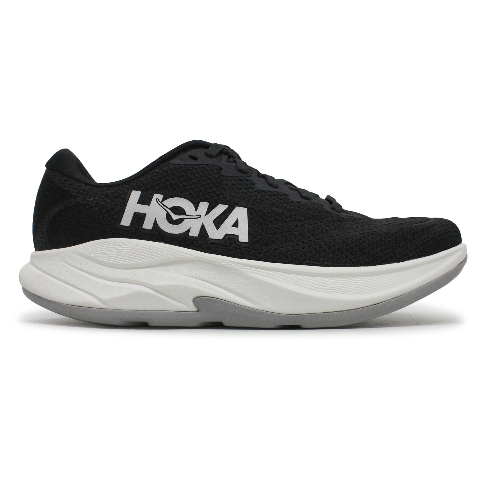 Hoka Rincon 4 Synthetic Textile Mens Trainers#color_black white