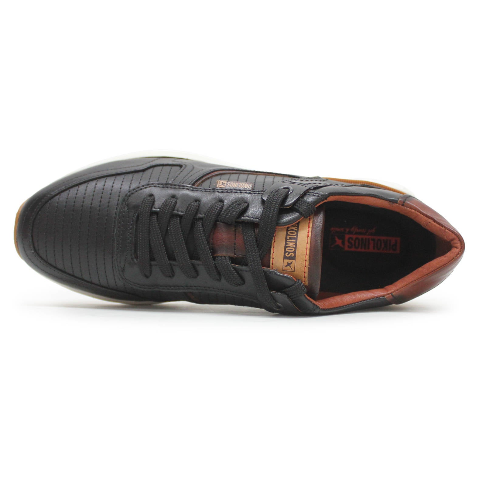 Pikolinos Aranda Leather Mens Trainers#color_black